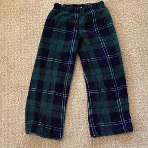 VGUC Gap Plaid Kids Pajama Pants - Green and Blue- soft fleece!